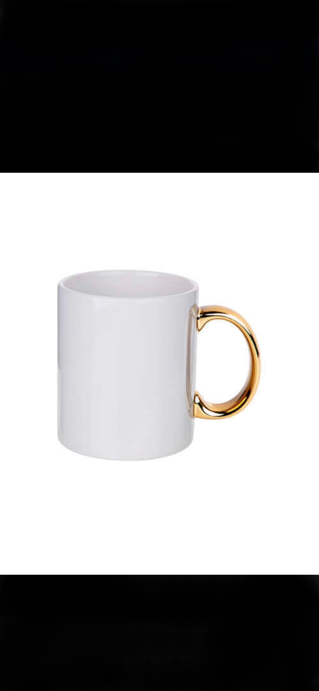Mug blanc et or