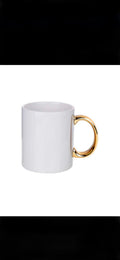 Mug blanc et or