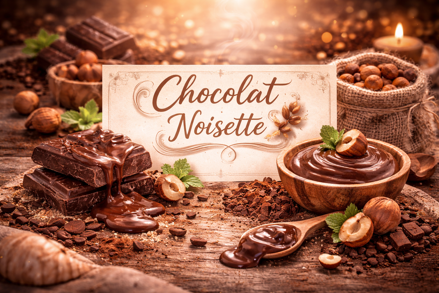 fondants parfumés chocolat noisette